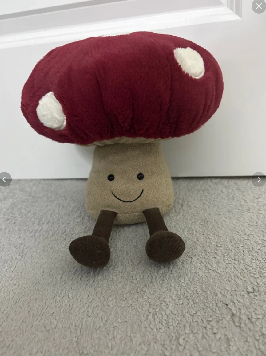 Jellycat Amuseable Mushroom Plush Burgundy